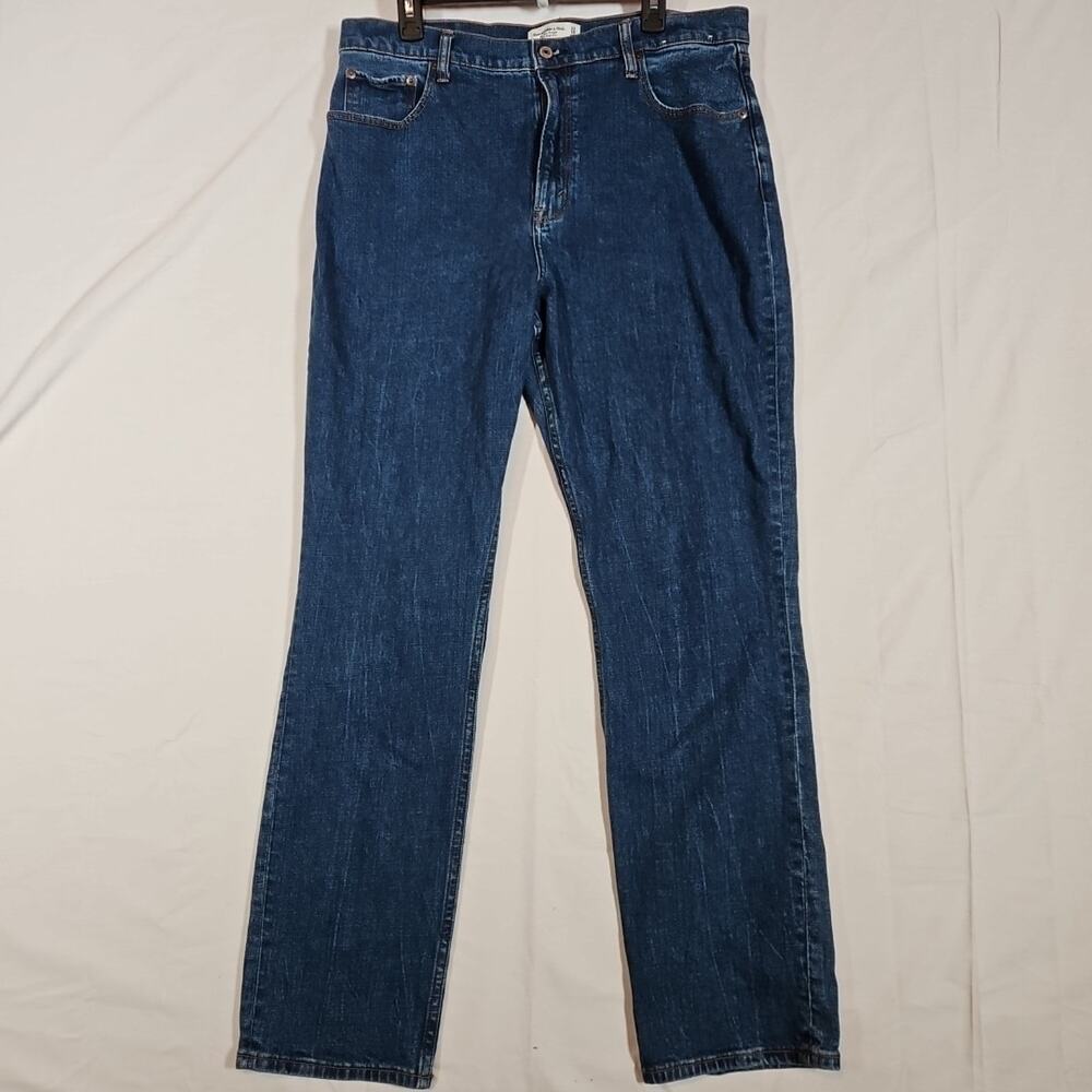 Abercrombie & Fitch Dark Blue Straight Leg Jeans